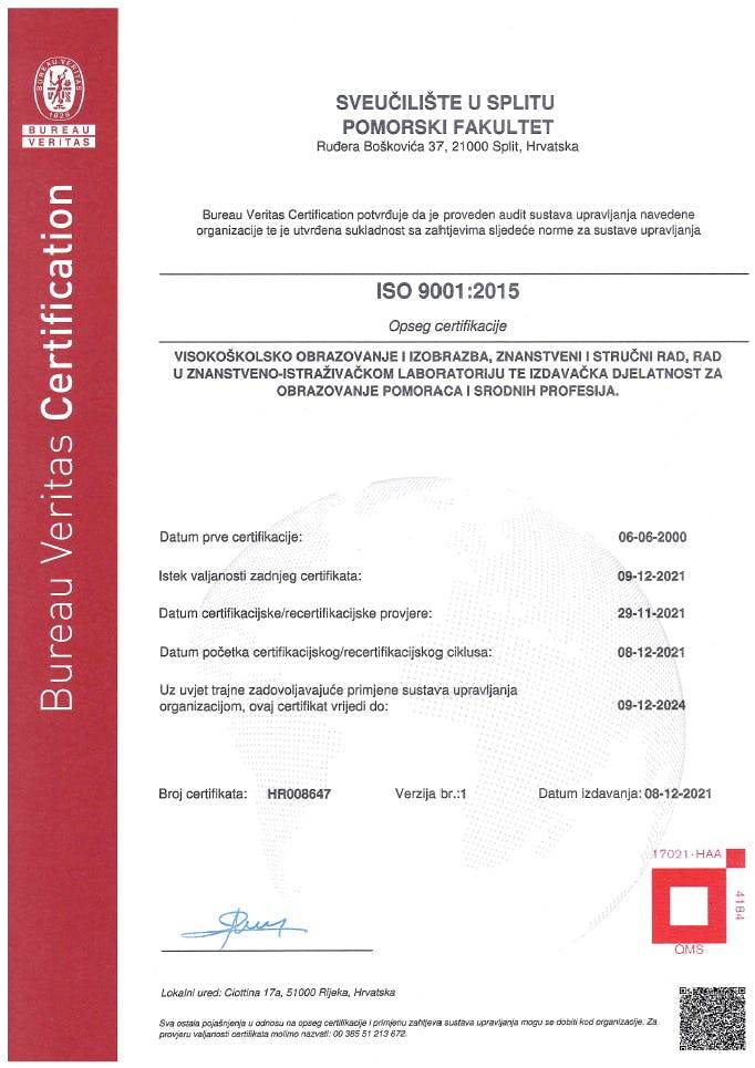 ISO9001 certifikat hrvatski
