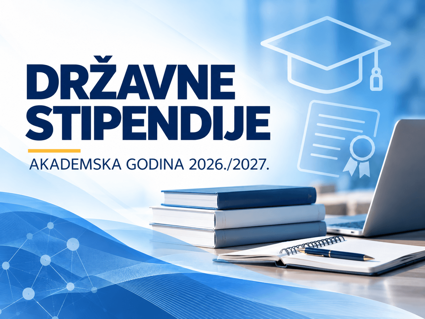 Objavljen natječaj za dodjelu državnih stipendija za akademsku godinu 2026./2027.